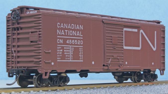 CN scheme by Athearn 40' slide-door boxcar